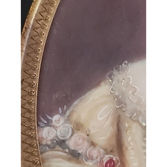 Signed MEY Antique Austrian Royalty Miniature Portrait Hand Painting Framed - Picture 9 of 12